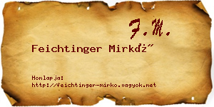 Feichtinger Mirkó névjegykártya